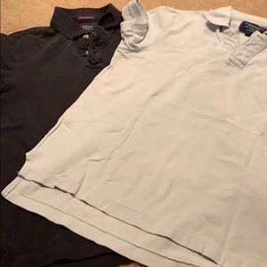 Two men’s American eagle polos